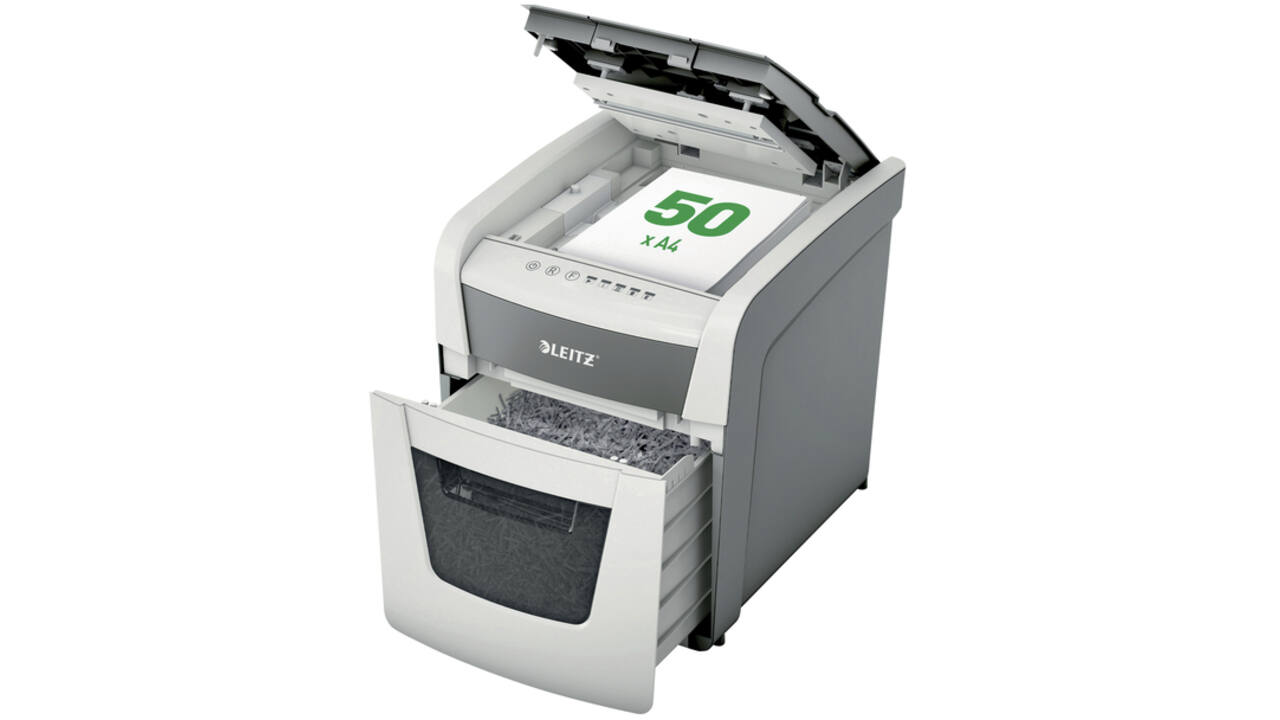 Papiervernietiger Leitz IQ Auto+ Small Office 50X P4 snippers 4x28mm