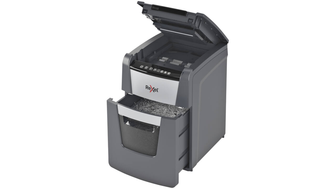 Papiervernietiger Rexel Optimum Auto+ 90X snippers 4x28mm