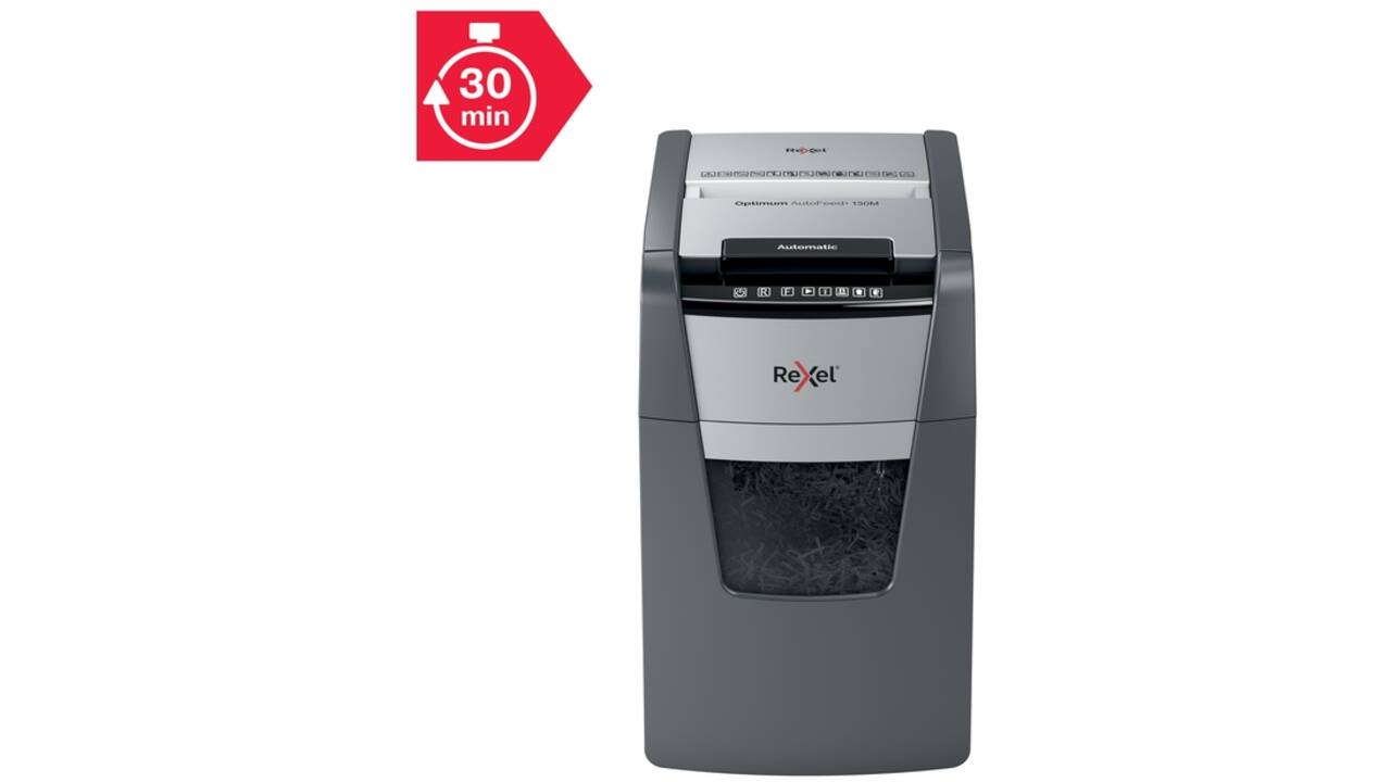 Papiervernietiger Rexel Optimum Auto+ 130M snippers 2x15mm