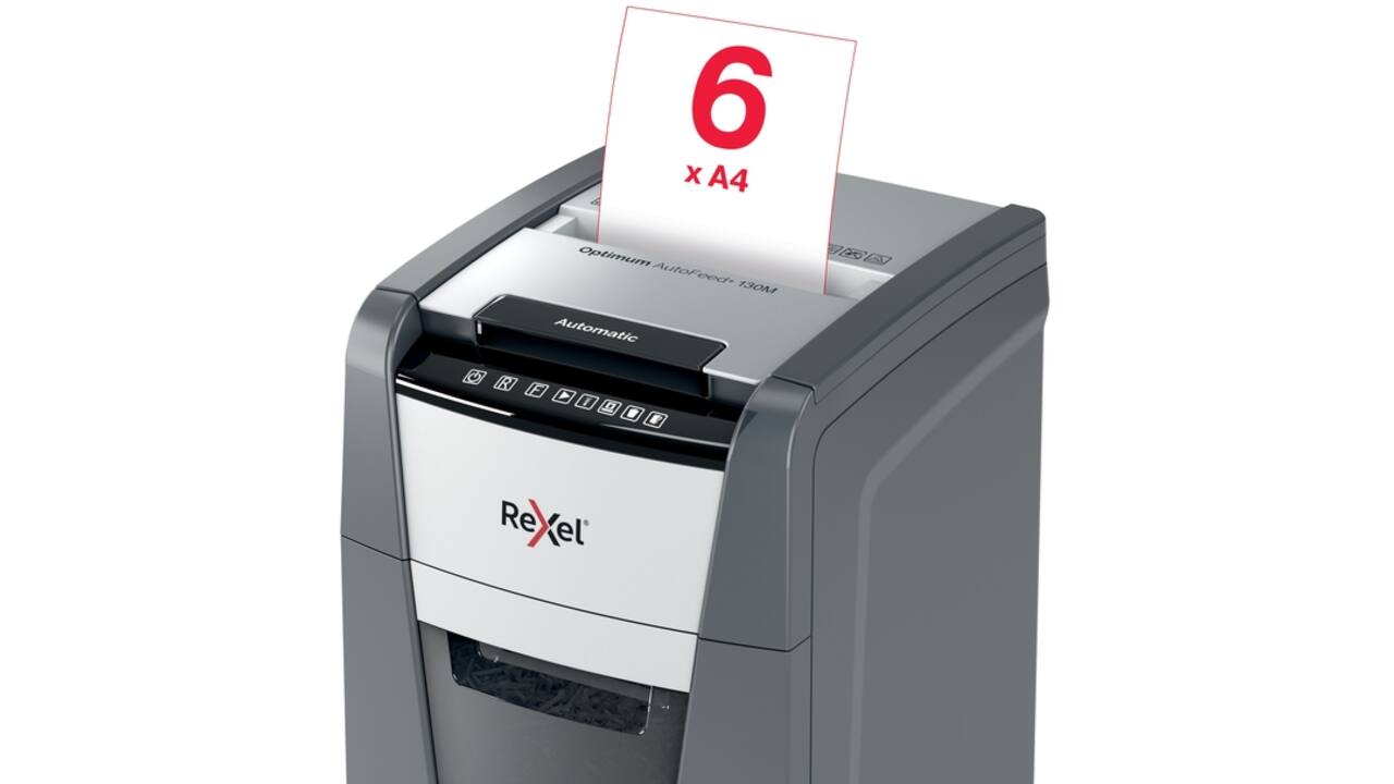 Papiervernietiger Rexel Optimum Auto+ 130M snippers 2x15mm
