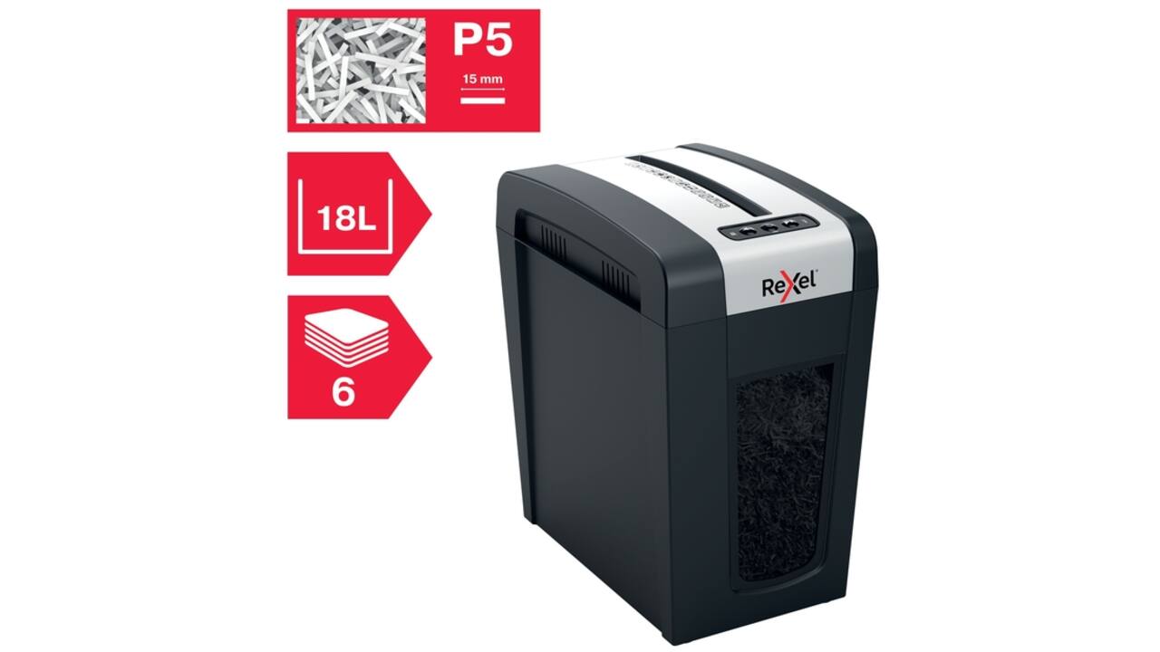 Papiervernietiger Rexel Secure MC6-SL snippers 2x15mm