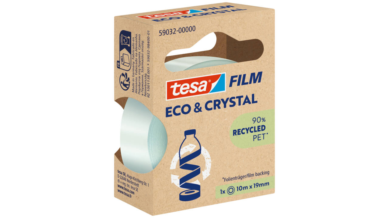 Plakband Tesa eco&crystal 59032 19mmx10m transparant blister