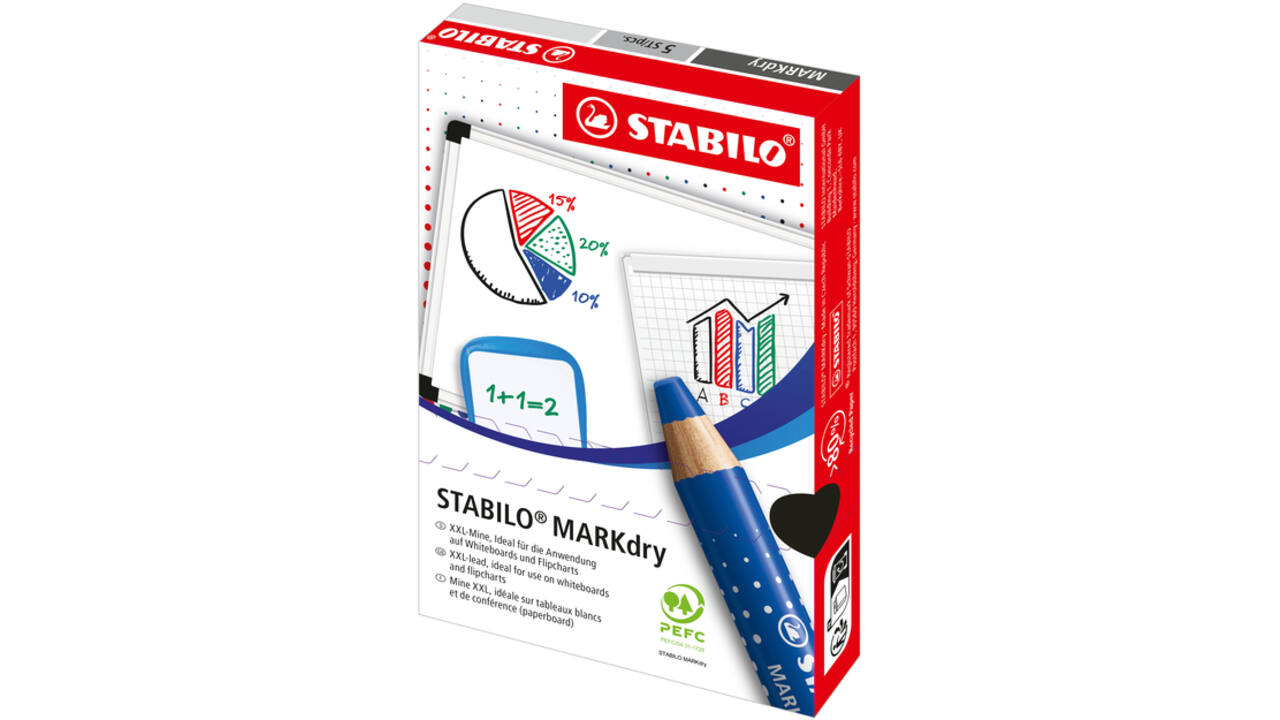 Whiteboardpotlood STABILO MARKdry 648/40 rood