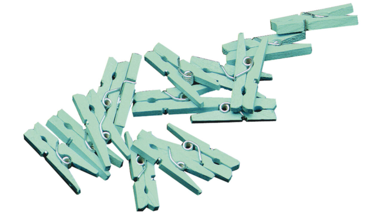 Knijpers Haza mini mintgroen zak à 20 stuks