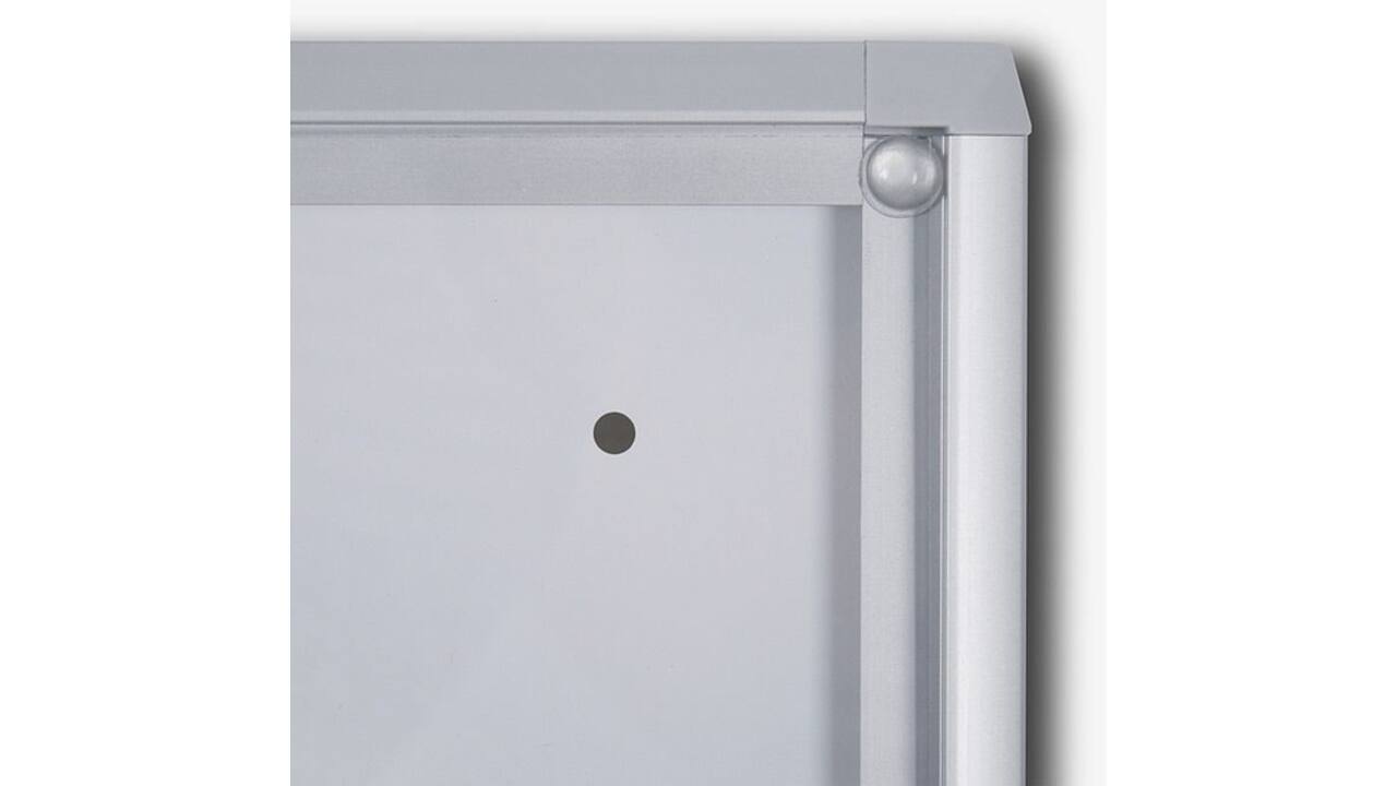 Vitrinebord Quantore voor binnen 6x A4 zilver