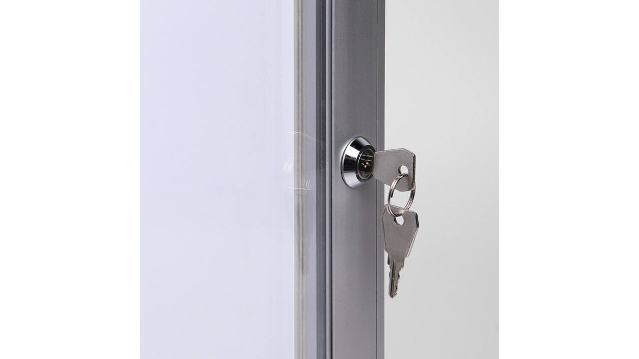 Vitrinebord Quantore luxe 6x A4 zilver