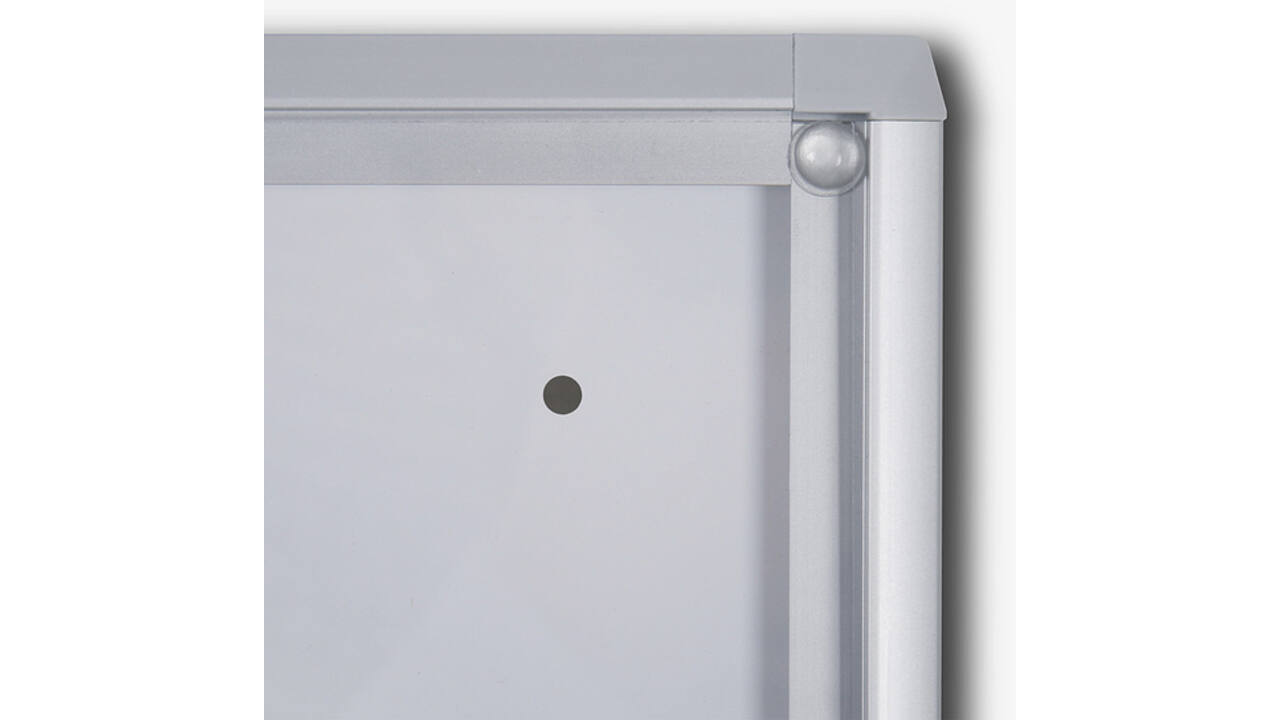 Vitrinebord Quantore voor binnen 2x A4 zilver