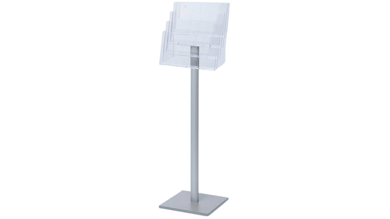 Brochurehouder Quantore standaard 4x A4 liggend