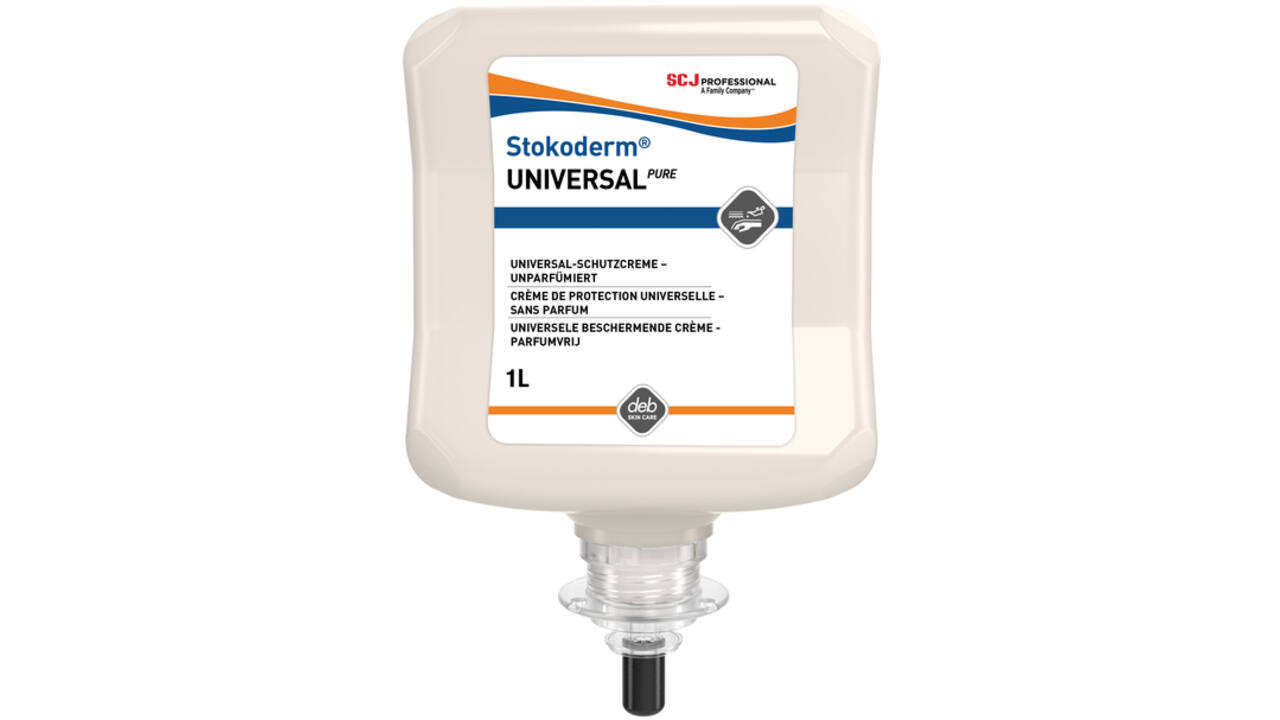 Handcrème SCJ Stokoderm Universal Pure parfumvrij 1liter