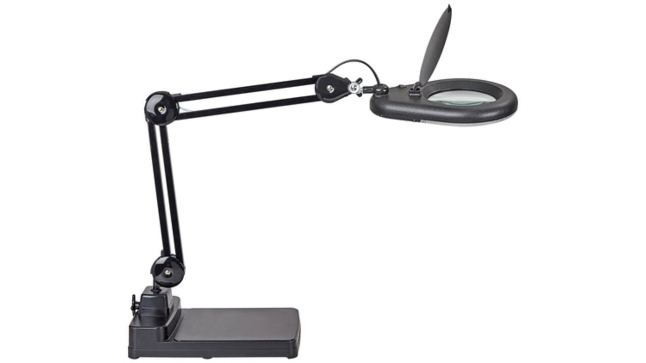 Loeplamp MAUL Viso LED met voet zwart