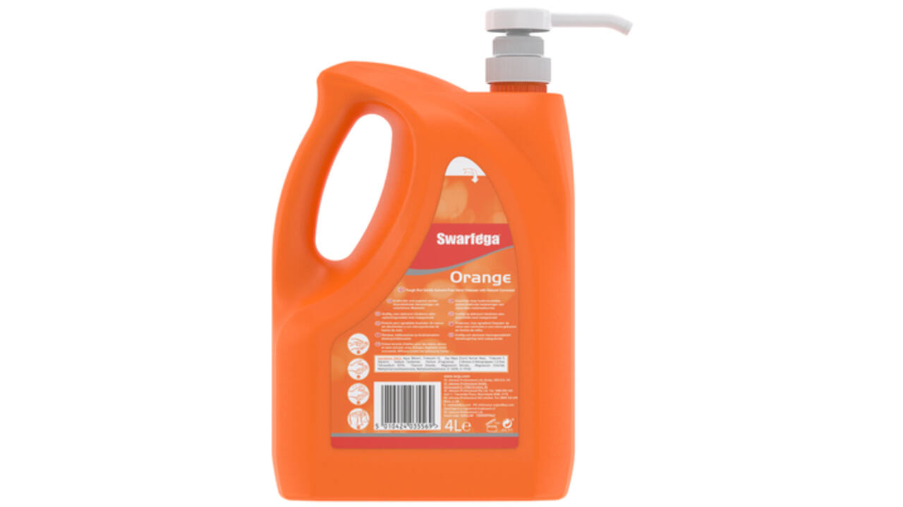 Handreiniger SCJ Swarfega Orange 4 liter met pomp