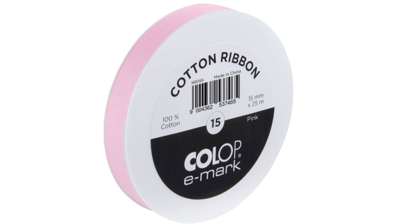 Lint Colop E-Mark 15mmx25m roze