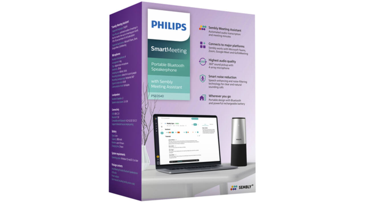 Draagbare vergadermicrofoon Philips SmartMeeting
