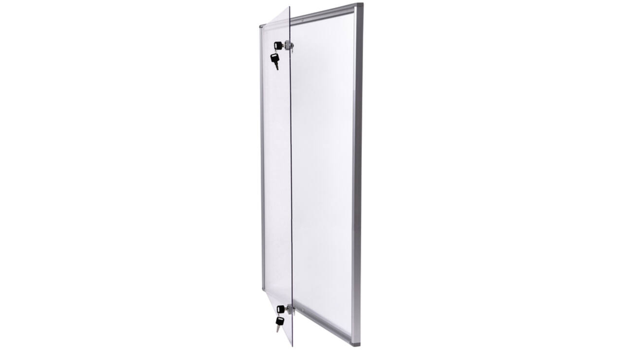 Binnenvitrine wand MAULextraslim whiteboard 9xA4 met slot