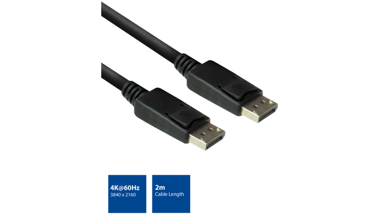 Kabel ACT DisplayPort 2 meter zwart