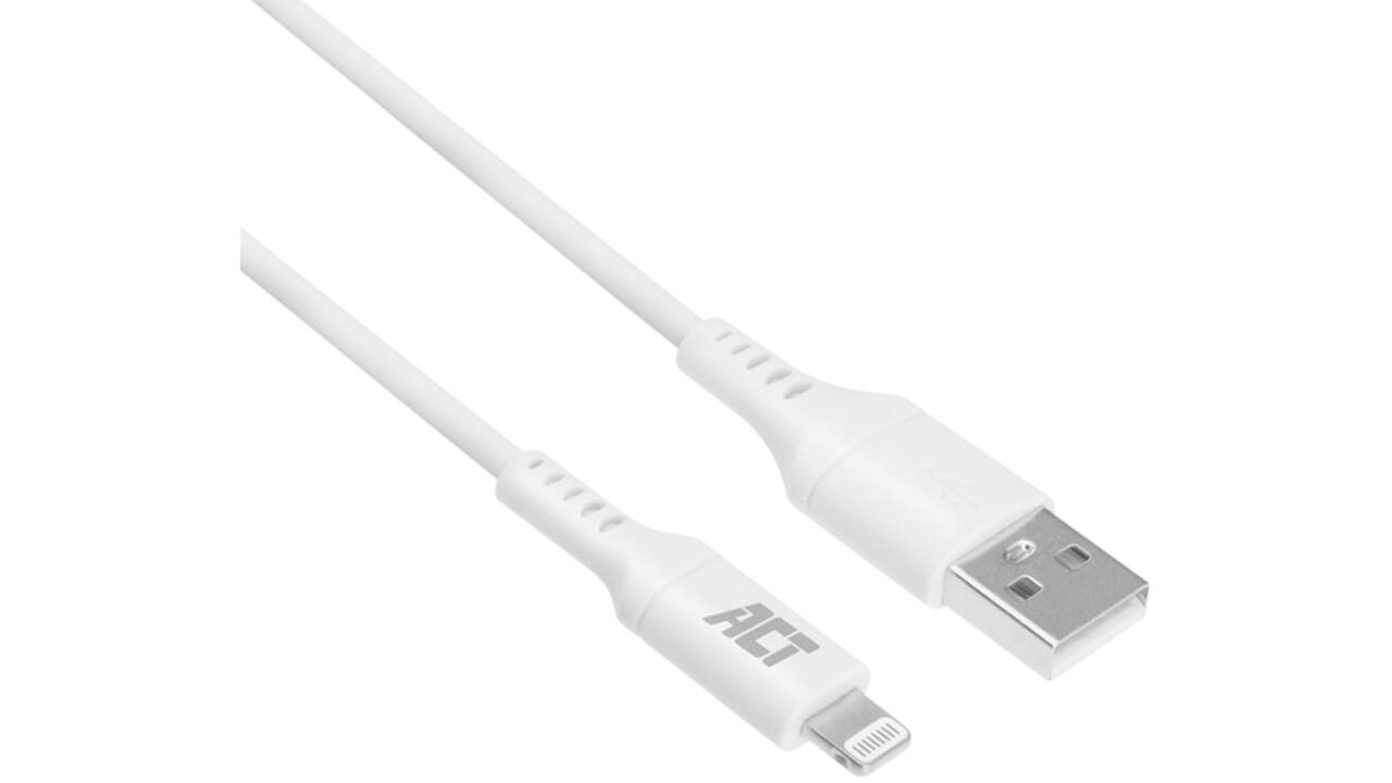Kabel ACT USB 2.0 naar Lightning laad -en data 1 meter