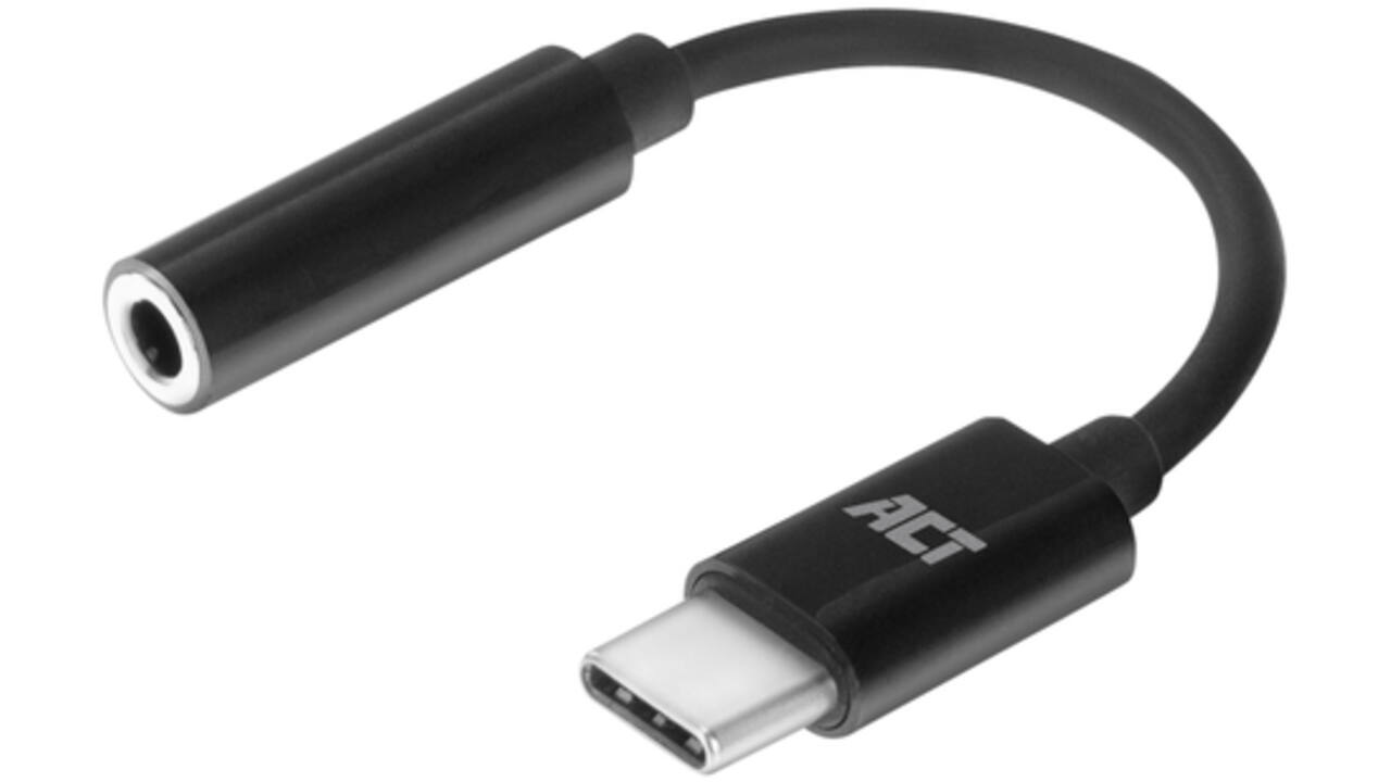 Adapter ACT USB-C naar 3.5mm audio jack
