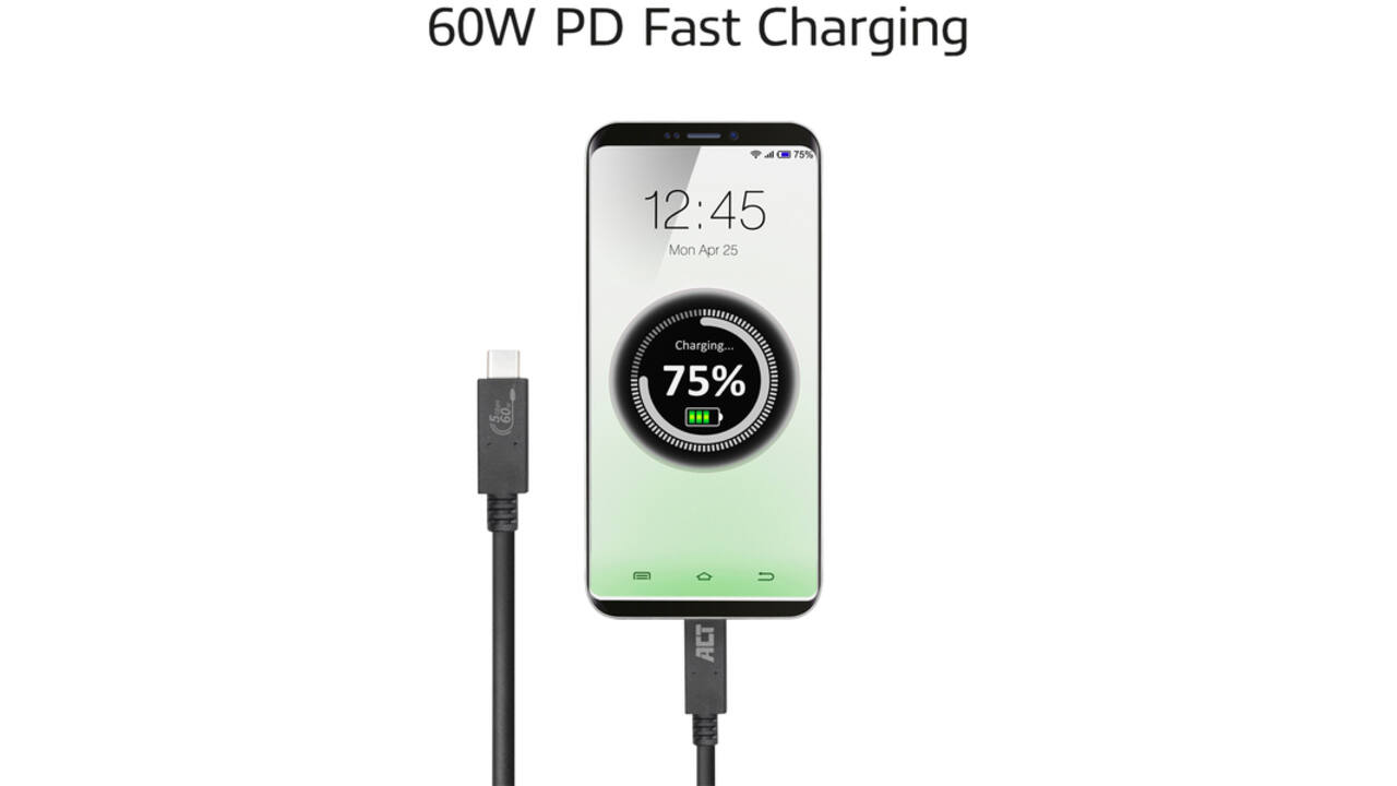 Kabel ACT USB 3.2 USB-C USB-IF gecertificeerd 2 meter