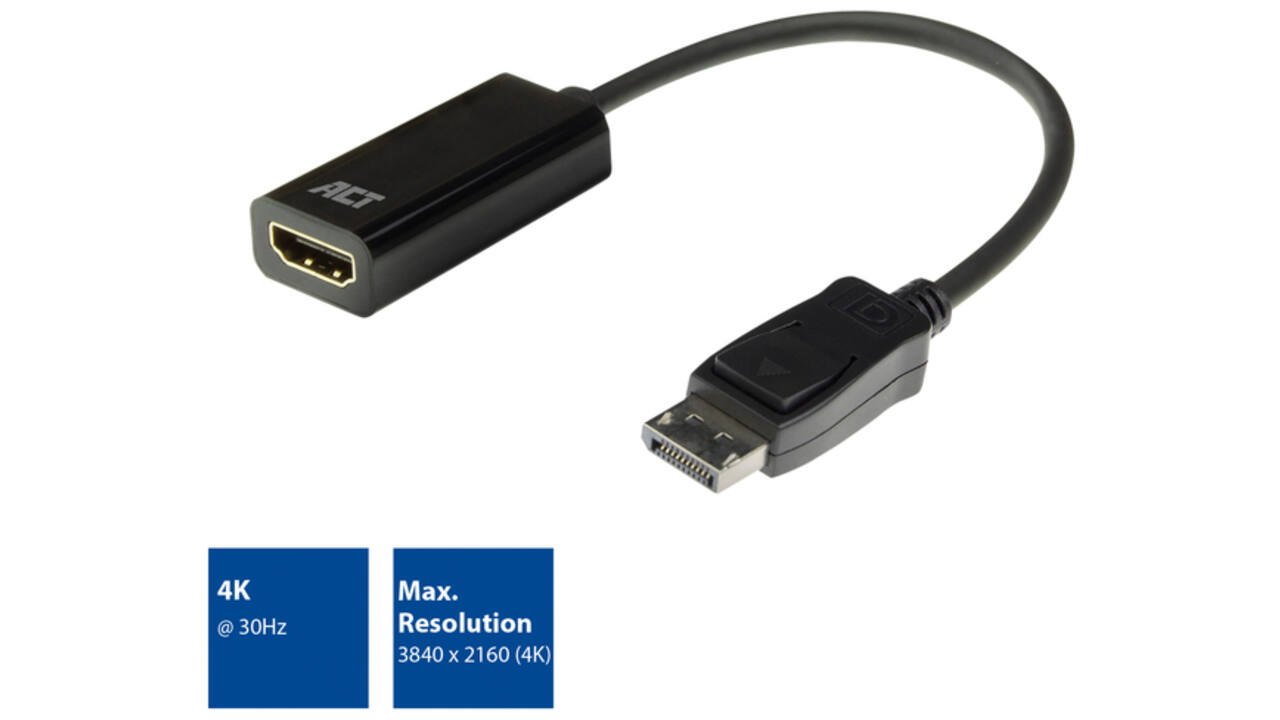 Adapter ACT DisplayPort naar HDMI