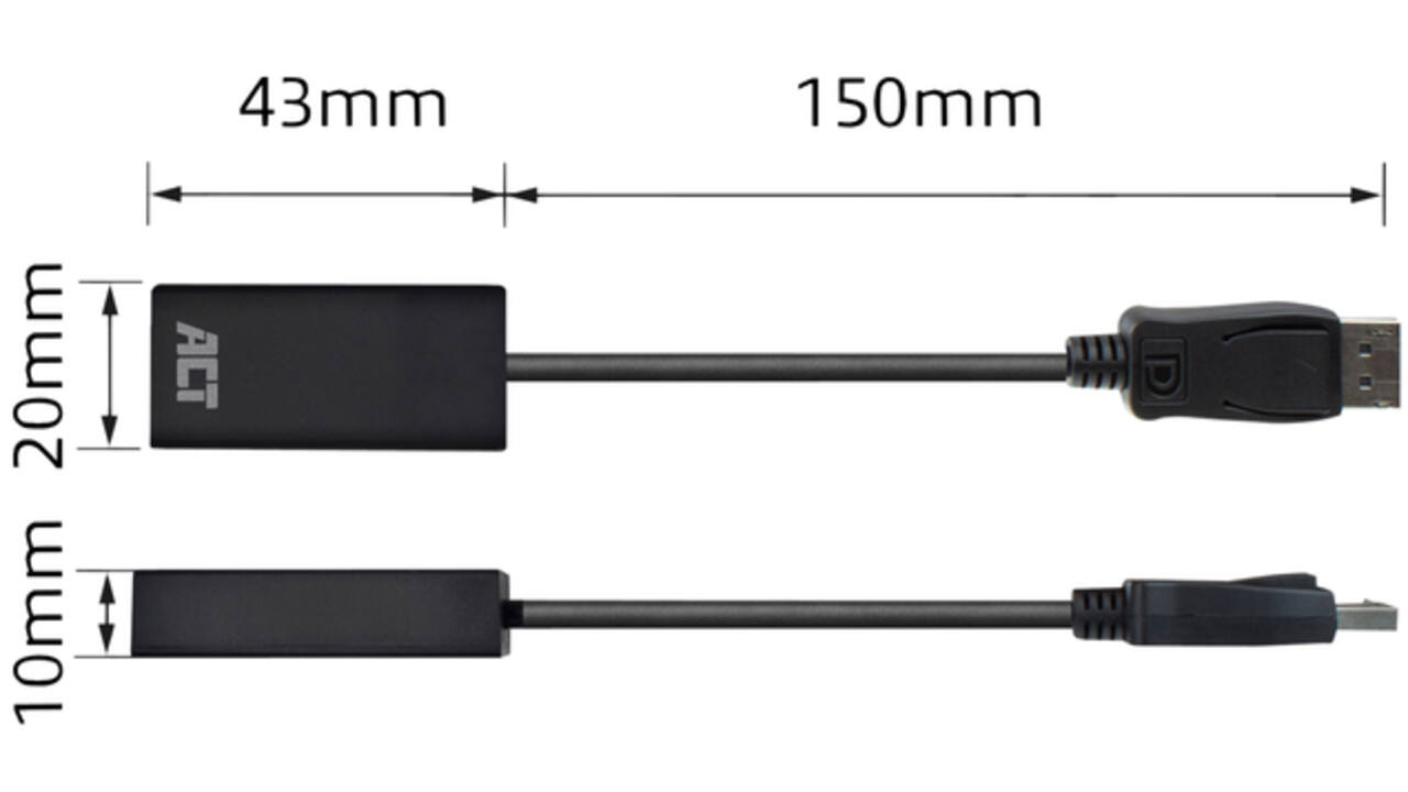 Adapter ACT DisplayPort naar HDMI