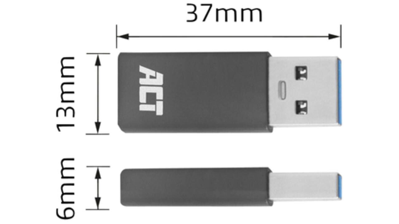 Adapter ACT USB-A naar USB-C