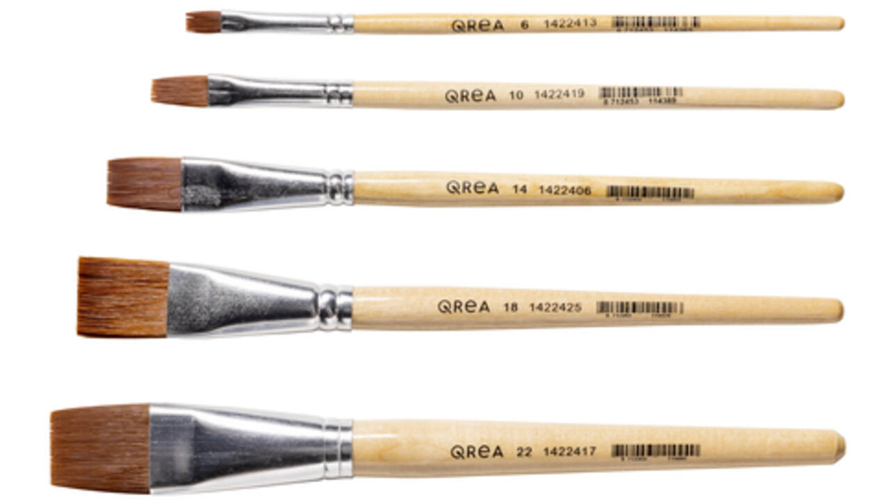 Kwast Qrea synthetisch set à 5 breedtes