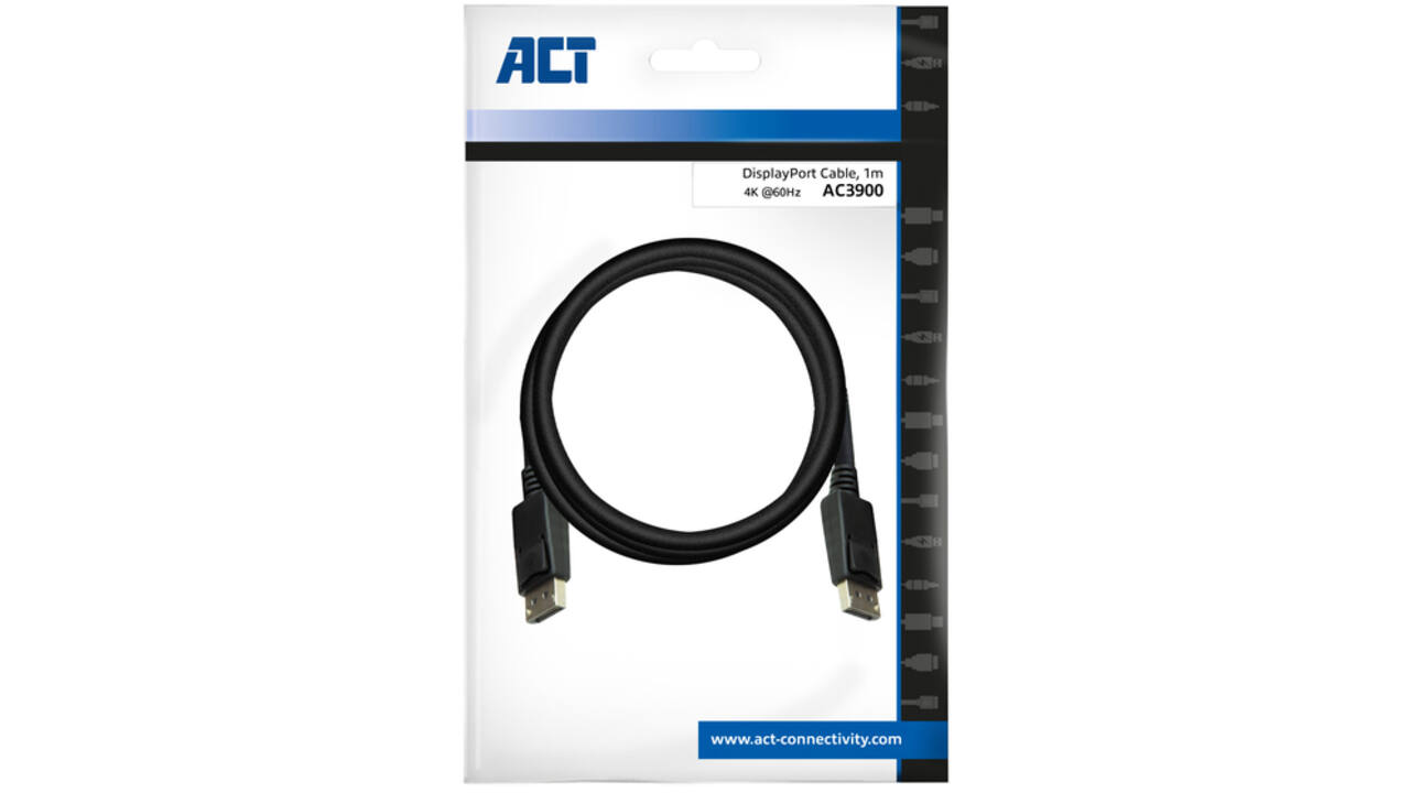 Kabel ACT DisplayPort 1 meter zwart