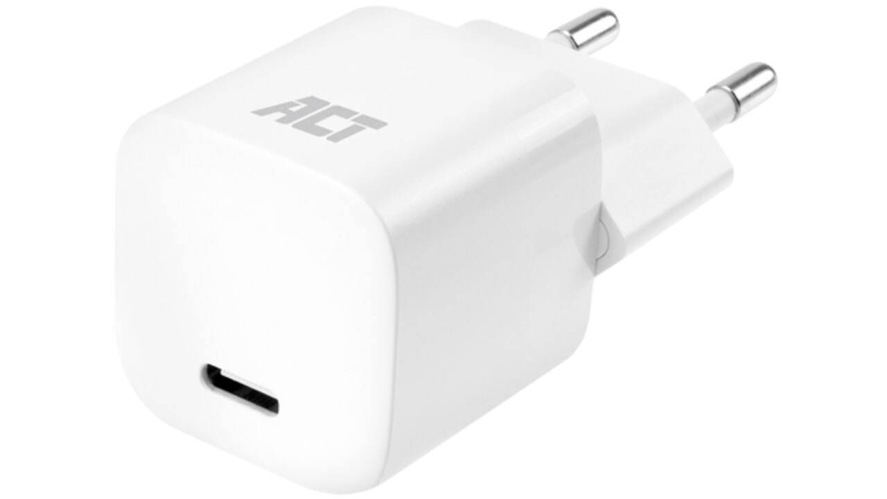 Oplader ACT compact met Powerdelivery 20W wit