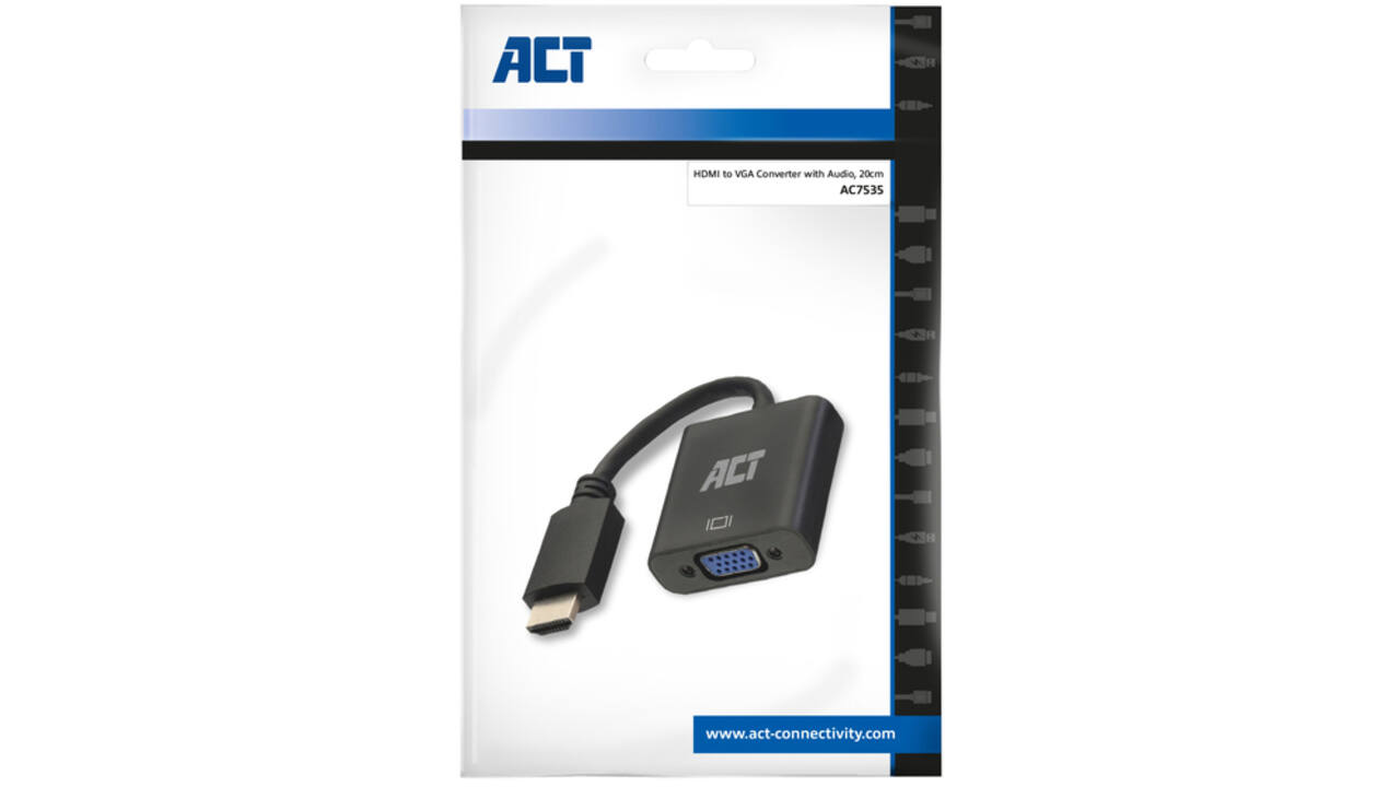 Adapter ACT HDMI naar VGA met audio