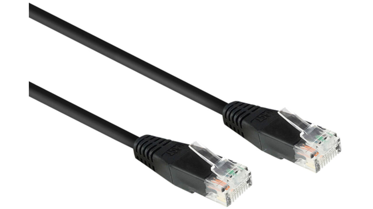 Kabel ACT CAT6 Network koper 5 meter zwart