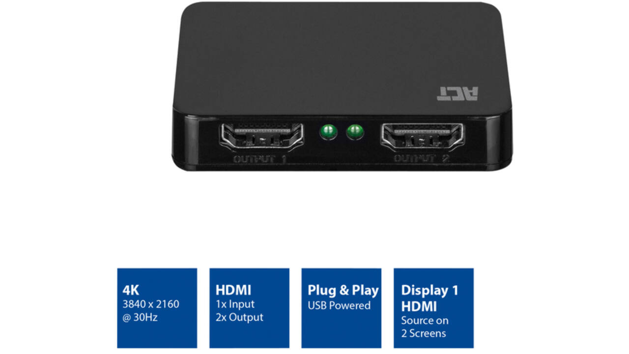 Splitter ACT 4K HDMI 1.4 2 poorts