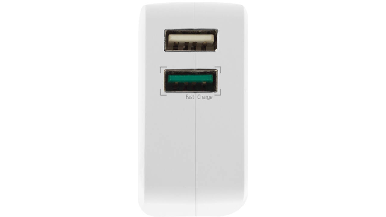 Oplader ACT USB 2 poorts Quickcharge 30W wit