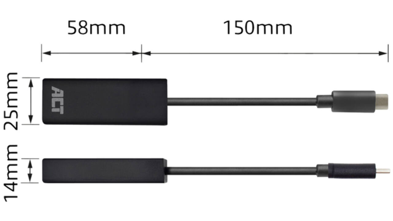 Adapter ACT USB-C naar Gigabit Ethernet