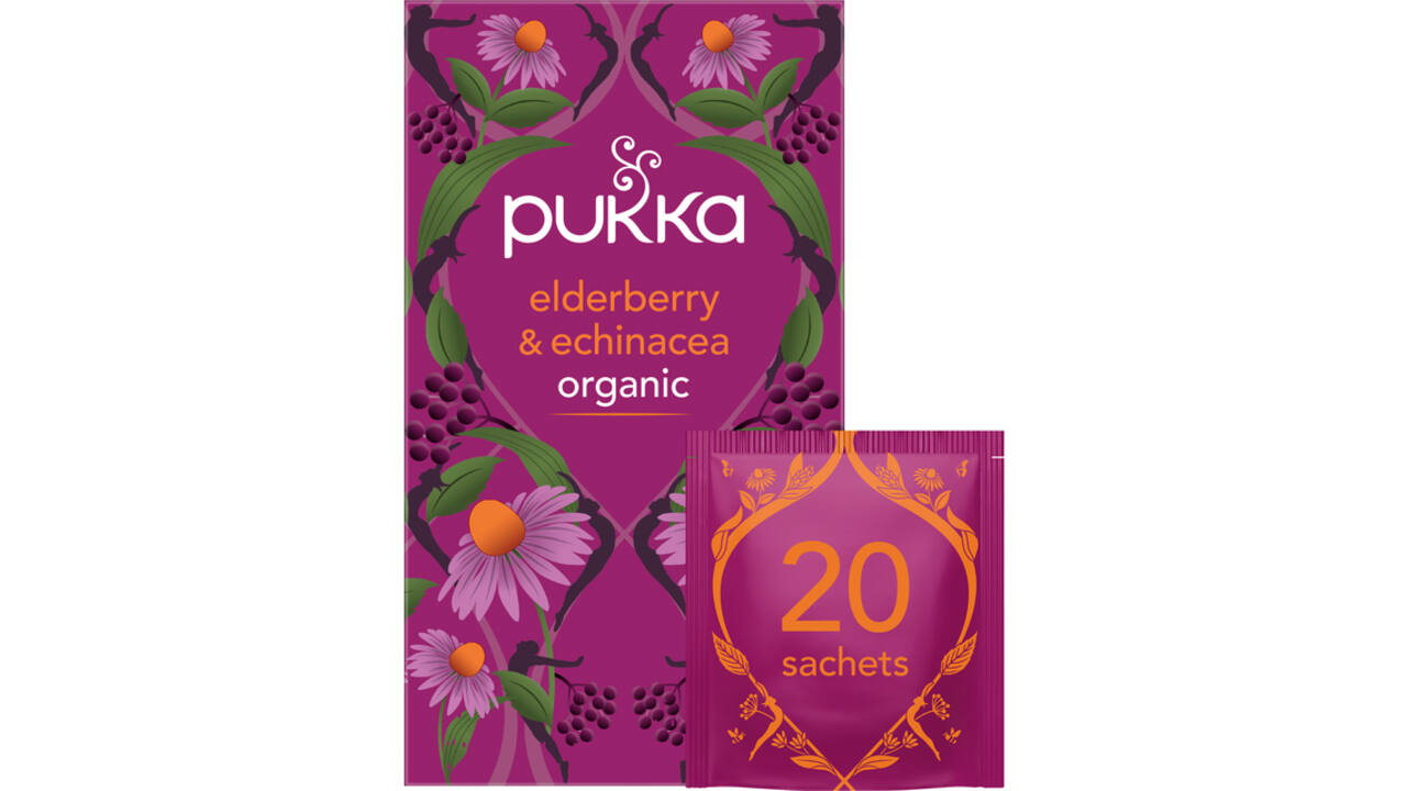 Thee Pukka elderberry en echinacea 20 zakjes