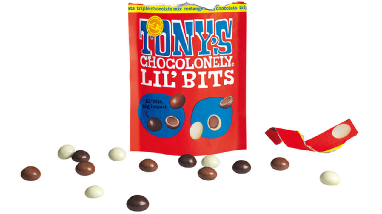 Chocolade Tony's Chocolonely Lil'Bits triple chocolade mix 120 gram