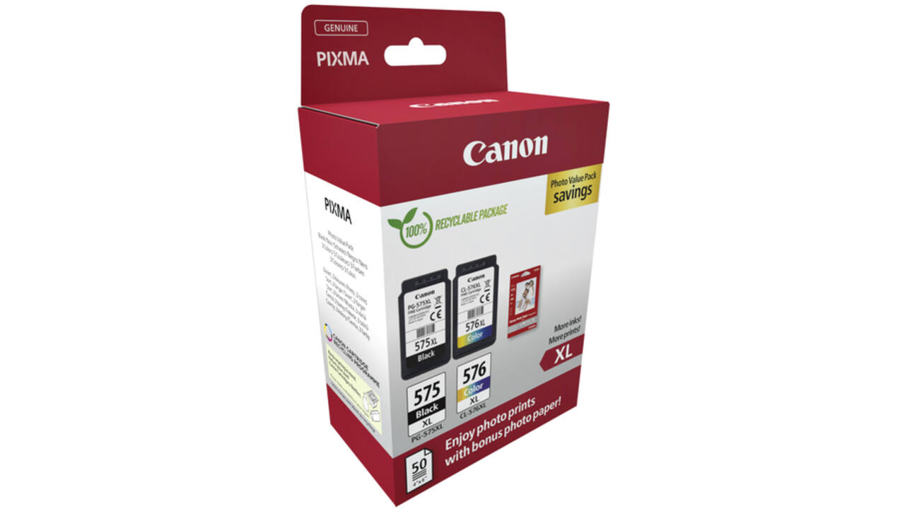 Inktcartridge Canon PG-575XL + CL-576XL zwart+kleur