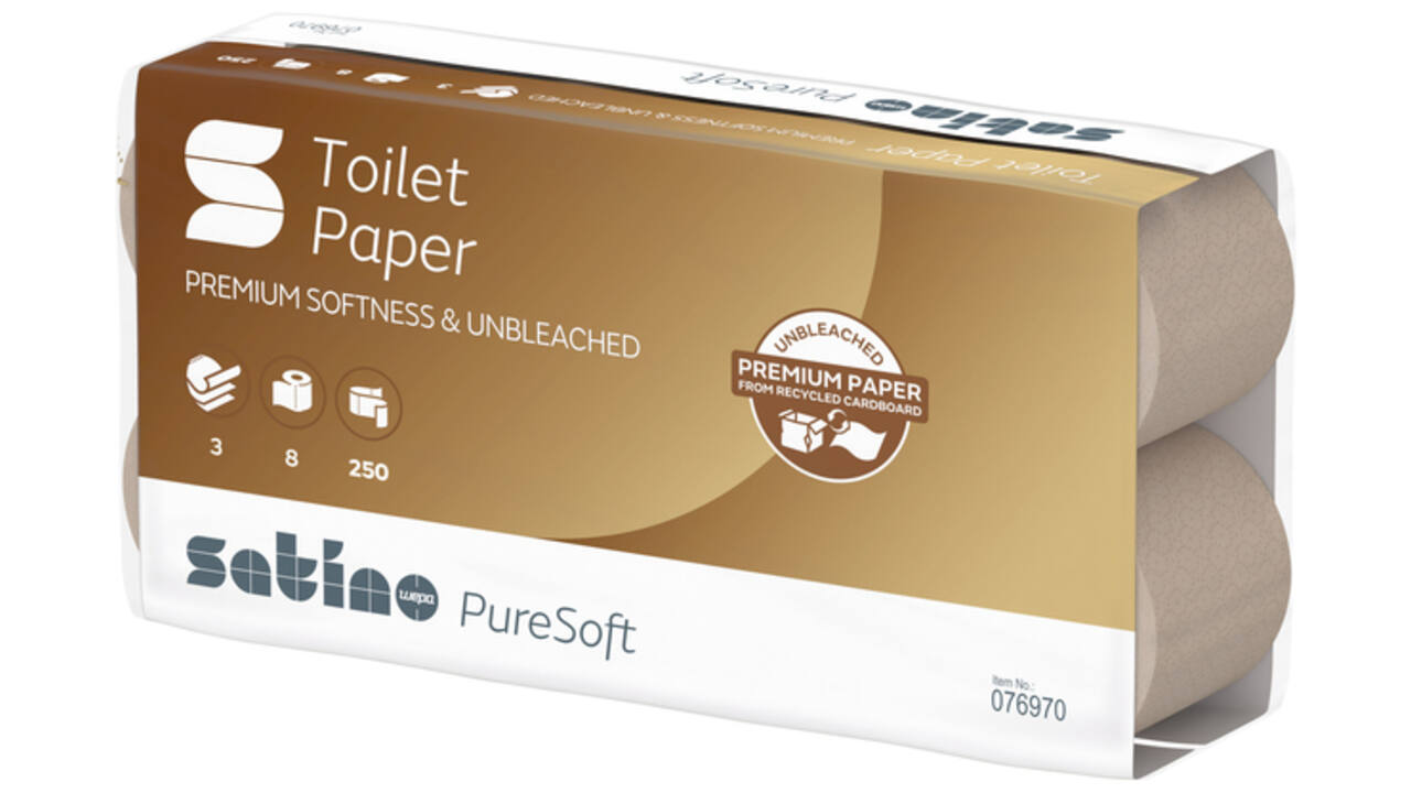 Toiletpapier Satino PureSoft MT1 3-laags 250vel naturel 076970
