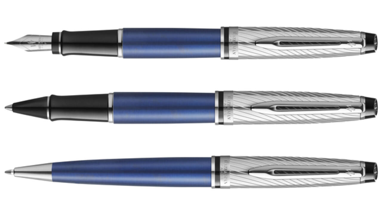 Rollerpen Waterman Expert metallic Blue CT fijn