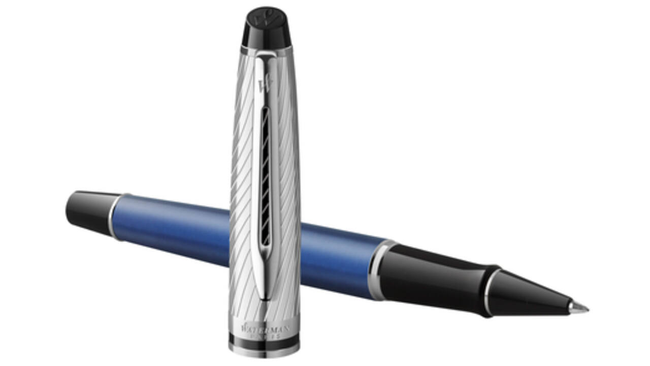 Rollerpen Waterman Expert metallic Blue CT fijn