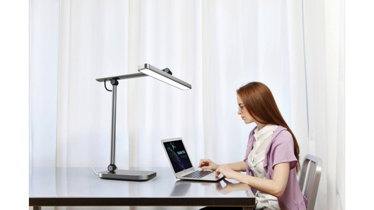 Bureaulamp Unilux Pureline led grijs