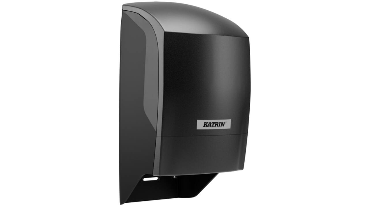 Toiletpapierdispenser Katrin systeemrol zwart 77519