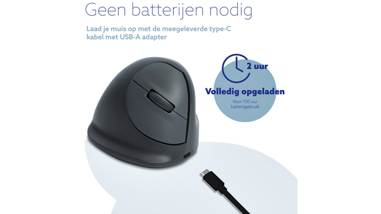 Muis R-Go Ergonomisch HE Basic Wireless Rechts M
