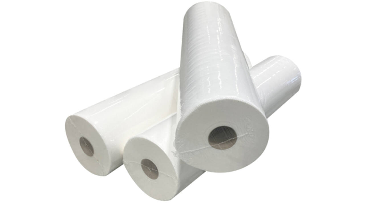 Onderzoektafelpapier Euro Products 40cm breed 2-laags 100m wit 138042