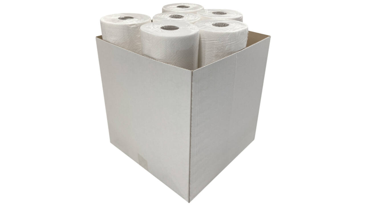 Onderzoektafelpapier Euro Products 50cm breed 2-laags 100m wit 138052