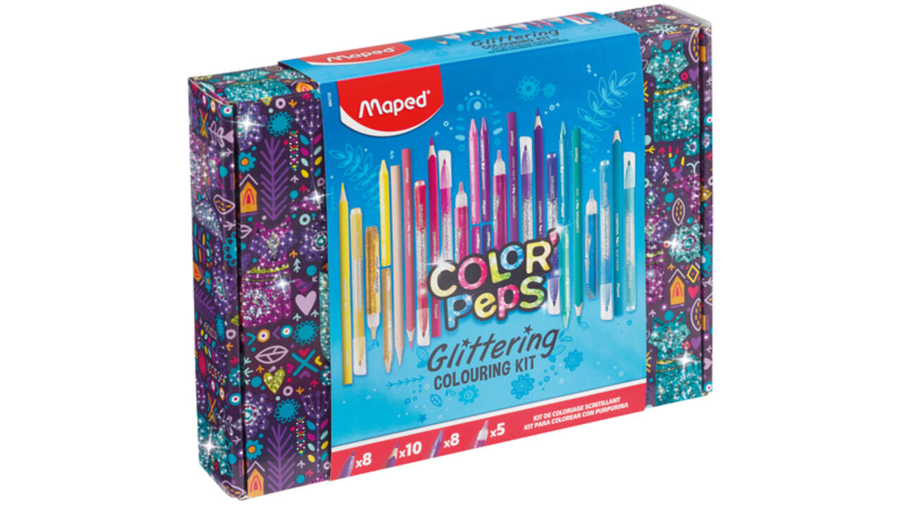 Tekenset Maped Color'Peps glitter 31-delig assorti