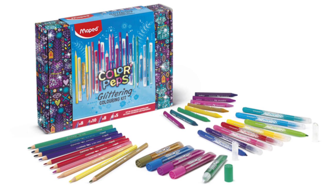 Tekenset Maped Color'Peps glitter 31-delig assorti