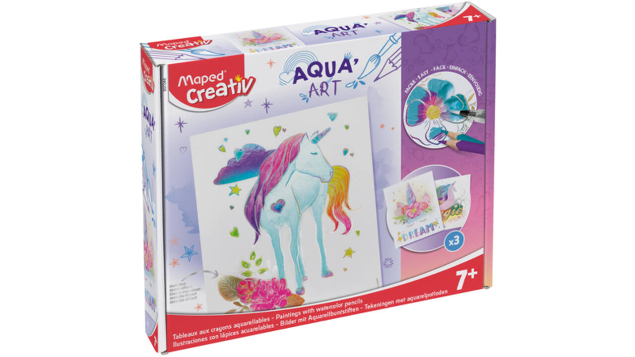 Hobbyset Maped Creativ Aqua'Art eenhoorn 14-delig assorti