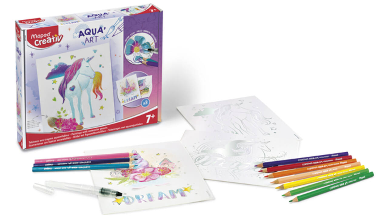 Hobbyset Maped Creativ Aqua'Art eenhoorn 14-delig assorti