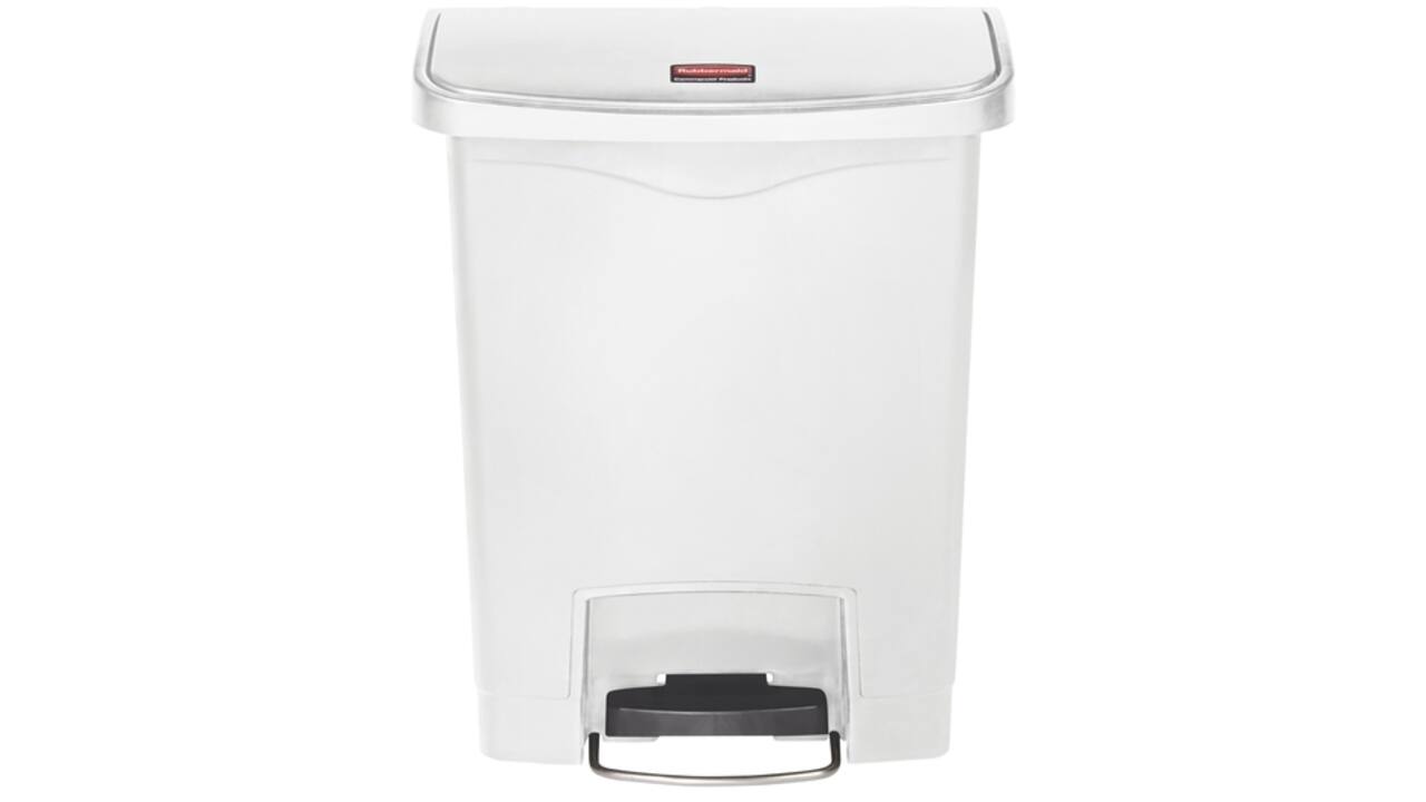 Pedaalemmer Rubbermaid Slim Jim Step-On 30liter wit