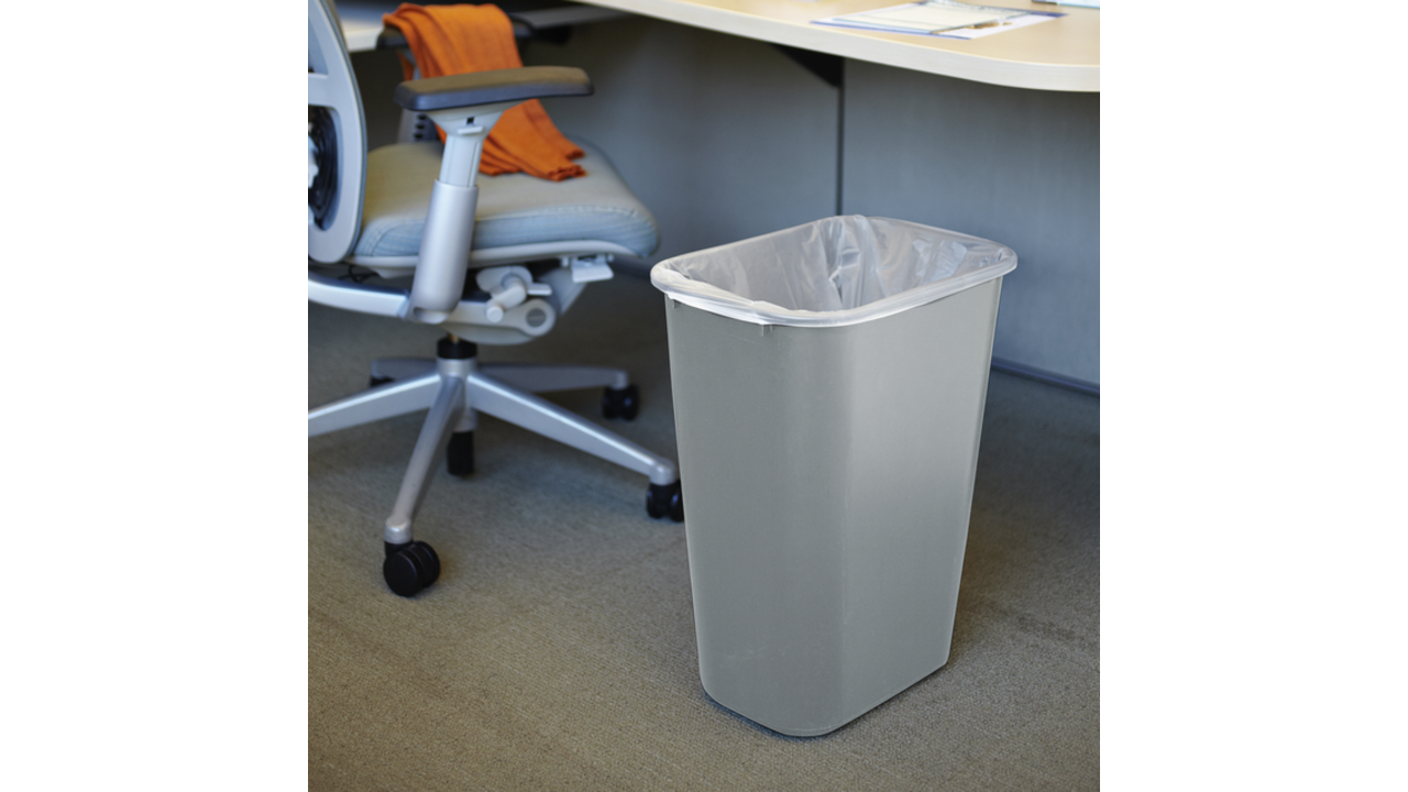 Afvalbak Rubbermaid groot 39liter grijs